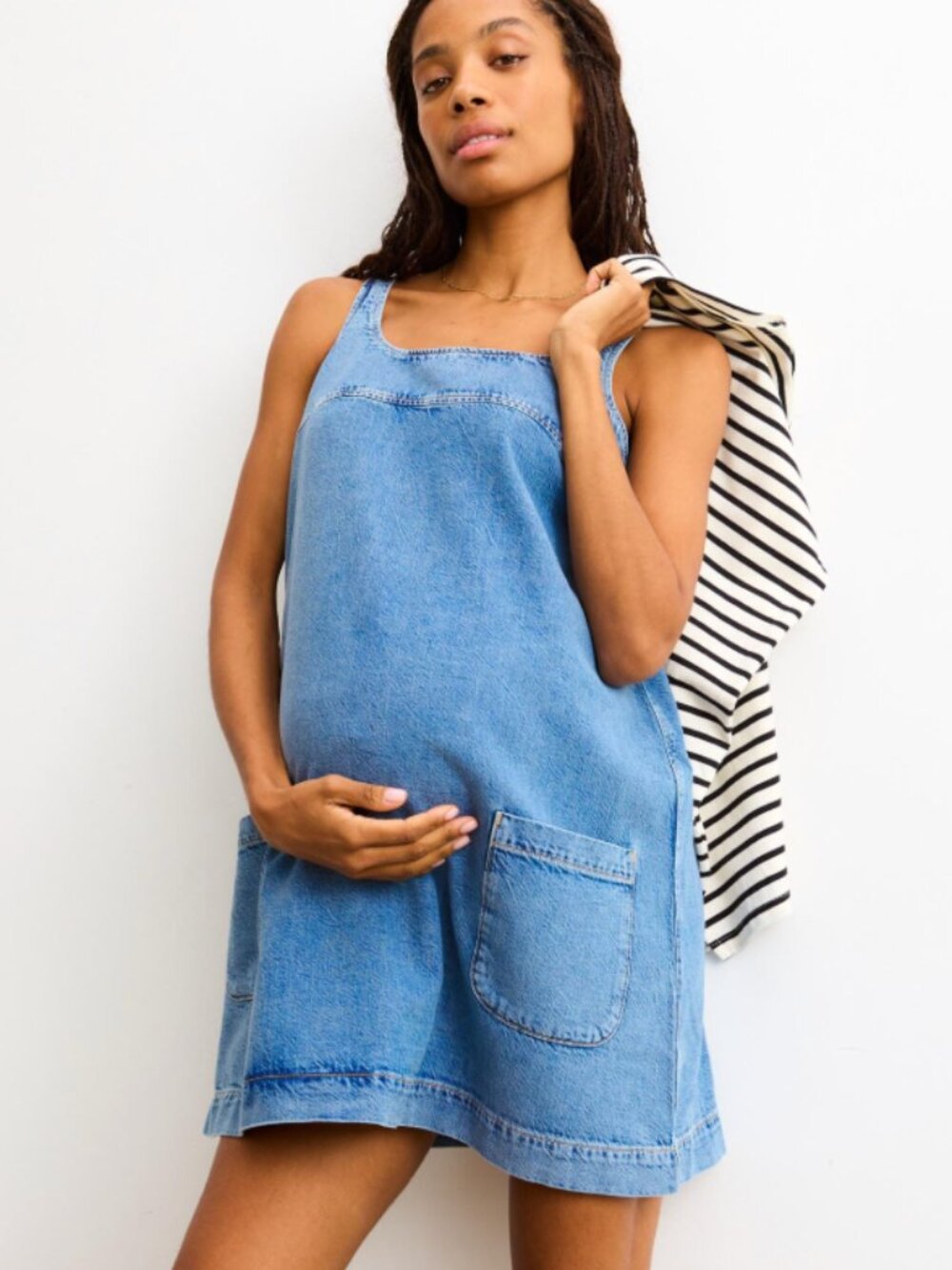 Hatch Maternity Kiley Denim Mini Dress
